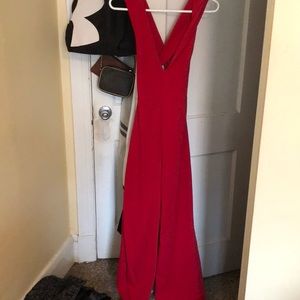Red romper from Lulus